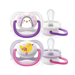 Ty ngậm thông khí Ultra Air Lime Philips Avent hình thú 0-6M (vỉ đôi)