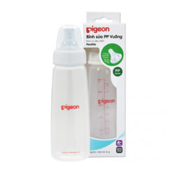 Bình sữa PP Vuông 240ml (Núm si cao cấp)
