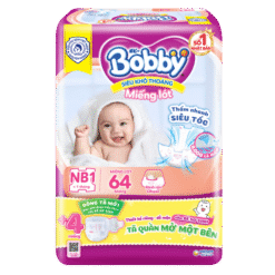 Miếng lót Bobby size Newborn1 64 miếng (dưới 5kg)